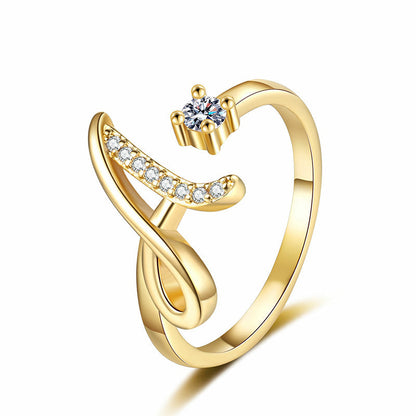 💍 50% DE RÉDUCTION ⏳ Bague initiale scintillante ajustable – Élégante & personnalisable – Parfaite pour un cadeau ou une touche chic au quotidien – brillante et confortable ✨💖🌿