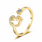 💍 50% DE RÉDUCTION ⏳ Bague initiale scintillante ajustable – Élégante & personnalisable – Parfaite pour un cadeau ou une touche chic au quotidien – brillante et confortable ✨💖🌿