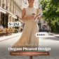👗 60% DE RÉDUCTION 🌸 Robe maxi sans manches plissée – Coupe A-line & fluide – Parfaite pour l’été, les vacances ou un look élégant – légère, confortable et intemporelle ✨☀️🌿