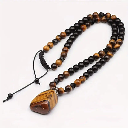🦁 50% DE RÉDUCTION 🔥 Collier perles œil de tigre naturel – Pierre d’énergie & guérison – Idéal pour le quotidien ou en cadeau – élégant, masculin et spirituel ✨🧿💛
