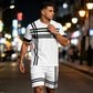 👕 50% DE RÉDUCTION ☀️ Ensemble athlétique 2 pièces – Tissu respirant & taille élastique – Imprimé 3D, parfait pour le gym, la course ou le quotidien 💪✨🩳