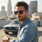 🕶️ 50% DE RÉDUCTION ⏰ Lunettes de soleil rétro – Monture métallique carrée & protection UV400 – Look vintage, légères & élégantes – parfaites pour un style chic au quotidien ✨☀️🛒