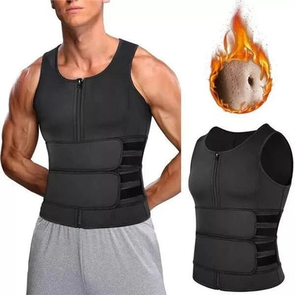 💪 50% DE RÉDUCTION ⏰ Gilet sauna gainant pour homme – Ceinture abdominale double sangle – Favorise la transpiration & le maintien – idéal pour le sport ou le quotidien – discret sous les vêtements 🔥🏋️‍♂️✨