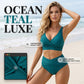 👙 50% DE RÉDUCTION ⏰ Bikini taille haute à plis sculptant – Col V élégant & gainant – Séchage rapide, parfait pour la plage ou la piscine – maintien et style ☀️🌊✨