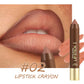 💄 50% DE RÉDUCTION! ✨ Crayon à Lèvres Mat Longue Tenue – 3,5g, 2-en-1 contour & rouge à lèvres – Hydratant, 6 couleurs pour un look parfait 🌸