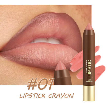 💄 50% DE RÉDUCTION! ✨ Crayon à Lèvres Mat Longue Tenue – 3,5g, 2-en-1 contour & rouge à lèvres – Hydratant, 6 couleurs pour un look parfait 🌸