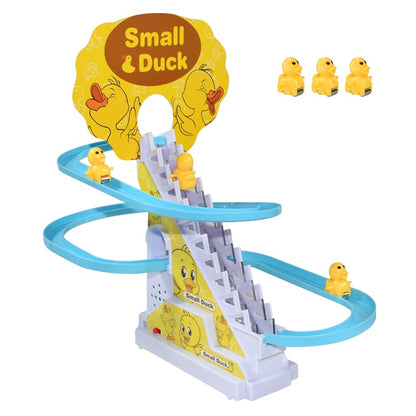 🦆 50% DE RÉDUCTION! 🧸 Petit canard qui monte les escaliers – Jouet électrique amusant, couleurs vives & musique ludique – Parfait pour éveiller bébé et le faire rire 🎶