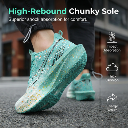 📢 50% DE RÉDUCTION! 👟 Baskets Casual Imprimé Éclaboussures Phosphorescentes – Design lumineux, confortable & tendance – Parfaites pour un look unique de jour comme de nuit ✨