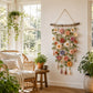 🌸 50% DE RÉDUCTION! 🧶 Décoration murale florale au crochet – Artisanal, léger & bohème – Parfait pour une touche naturelle et douce dans votre intérieur 🌿