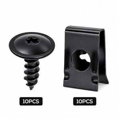 🔩 50% DE RÉDUCTION! 🛠️ Kit fixation carrosserie – U-clips acier zingué, anti-rouille & anti-vibrations – Idéal pour passages de roue, calandre & caches moteur 🚗