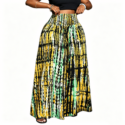 👖 50% DE RÉDUCTION! 🌸 Pantalon taille haute smockée – Coupe large & fluide, silhouette élégante – Parfait pour un look effortless au quotidien ☀️