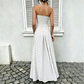 👗 50% DE RÉDUCTION! ✨ Robe à pois épaules dénudées – Taille froncée flatteuse & jupe ligne A fluide – Parfaite pour un look romantique & estival ☀️