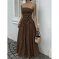 👗 50% DE RÉDUCTION! ✨ Robe à pois épaules dénudées – Taille froncée flatteuse & jupe ligne A fluide – Parfaite pour un look romantique & estival ☀️