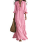 🌸 60% DE RÉDUCTION! 👗 Robe Maxi Étagée Col V Volantée – Tissu léger, coupe aérienne & polyvalente – 5 coloris, tailles S–2XL – Parfaite pour l'été, la plage & les soirées ✨