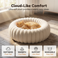 🛏️ 50% DE RÉDUCTION! 🐾 Panier rond apaisant ultra-doux – Bordure surélevée, nid douillet & confortable – Idéal pour des siestes sereines de votre compagnon ☁️