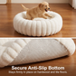 🛏️ 50% DE RÉDUCTION! 🐾 Panier rond apaisant ultra-doux – Bordure surélevée, nid douillet & confortable – Idéal pour des siestes sereines de votre compagnon ☁️