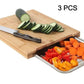 🔪 60% DE RÉDUCTION! 🥗 Planche à Découper en Bois & Acier Inoxydable – Bacs coulissants intégrés, durable & facile à nettoyer – Parfaite pour une cuisine organisée 🧑‍🍳