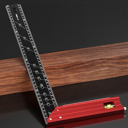 📐 60% DE RÉDUCTION! 🔧 Équerre de Traçage en Aluminium avec Niveau à Bulle – Mesurer, tracer & niveler en un seul outil – Léger, durable & précis 💪