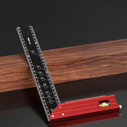 📐 60% DE RÉDUCTION! 🔧 Équerre de Traçage en Aluminium avec Niveau à Bulle – Mesurer, tracer & niveler en un seul outil – Léger, durable & précis 💪