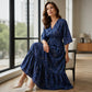 🌸 50% DE RÉDUCTION! 👗 Robe imprimée col V – Coupe fluide, motif élégant & silhouette flatteuse – Parfaite du quotidien aux occasions spéciales 💃
