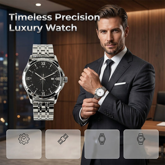 ⌚ 50% DE RÉDUCTION! ✨ Montre Quartz Élégante Classique pour Homme – Design intemporel, mouvement précis & bracelet confortable – Parfaite pour le bureau, les occasions & le quotidien 💼