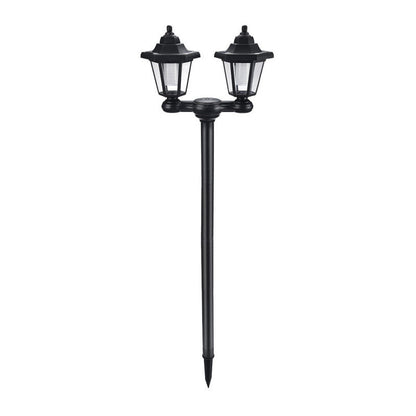 💡 50% DE RÉDUCTION! 🏡 Lampadaire Solaire Rétro Double Tête Hexagonale – Design vintage, solaire & résistant aux intempéries – Parfait pour jardins, allées & terrasses 🌙