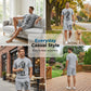 👕 50% DE RÉDUCTION! 🩳 Ensemble Imprimé Homme – T-shirt & Short motif Père et Fils – Coton doux, design tendre & style décontracté – Parfait pour des moments complices en famille 👨‍👦