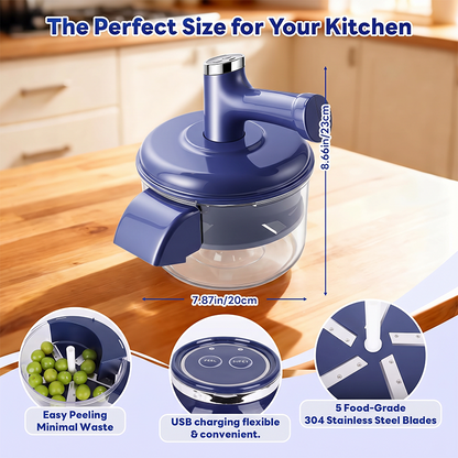 🍎 50% DE RÉDUCTION! ⚡ Éplucheur & mixeur électrique 2-en-1 – Épluchage automatique, multifonction & facile à utiliser – Idéal pour une préparation rapide des repas 🥕