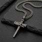 ⛓️ 50% DE RÉDUCTION! ✝️ Collier Pendentif Croix Clou Vintage – Design robuste, finition argentée & style intemporel – Parfait pour un look masculin et spirituel au quotidien 🖤