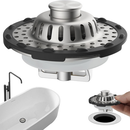 🔪 50% DE RÉDUCTION! 🍳 Passoire pour évier de cuisine en acier inoxydable – Durable, anti-odeurs & facile à nettoyer – Idéale pour égoutter fruits, légumes & pâtes 💧