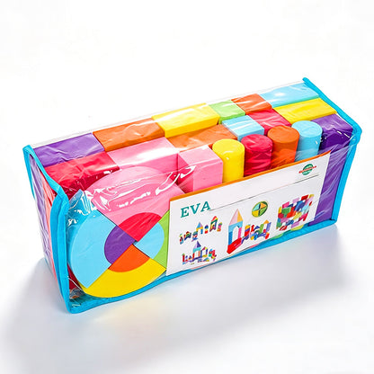 🧱 50% DE RÉDUCTION! 🏰 Jeu de Blocs de Construction en Mousse EVA Souple – Sans danger, léger & coloré – Parfait pour l'éveil et la créativité des enfants 🌈