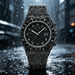 ⌚ 50% DE RÉDUCTION! ✨ Montre Quartz Luxe Scintillante Homme – Boîtier 48 mm, strass & étanche – Anti-rayures pour un look affirmé 💎