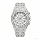 ⌚ 50% DE RÉDUCTION! ✨ Montre Quartz Luxe Scintillante Homme – Boîtier 48 mm, strass & étanche – Anti-rayures pour un look affirmé 💎