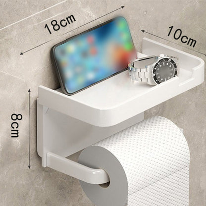 🧻 50% DE RÉDUCTION! 🚽 Porte-papier toilette mural avec étagère – Gain de place, solide & installation facile – Idéal pour salle de bain, rangement pratique ✨
