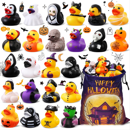 🦆 ACHETEZ 2, OBTENEZ 1 GRATUIT! 🎃 Jouet de Bain Canard Halloween – PVC souple, flottant & adorable – Parfait pour le bain et la fête des enfants 🛁