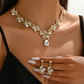 💎 50% DE RÉDUCTION! ✨ Parure Collier & Boucles d'Oreilles Goutte Scintillante – Alliage & strass, 52 cm / 3,5 cm – Idéale pour mariage, soirée & occasions spéciales 🌟