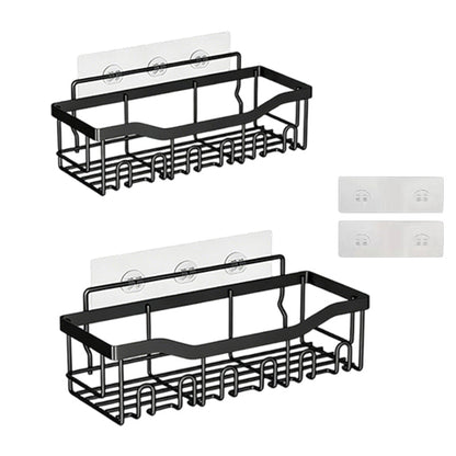 🚿 50% DE RÉDUCTION! 🏠 Ensemble d'Étagères de Salle de Bain sans Perçage – Fixation solide, gain de place & installation rapide – Parfait pour rangements dans la douche ou au-dessus du lavabo ✨