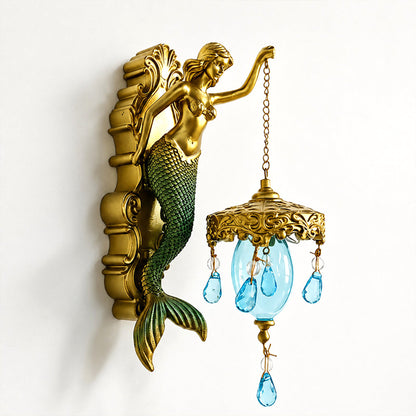 🧜‍♀️ 50% DE RÉDUCTION! 🏮 Applique murale sirène vintage – Design rétro, lumière douce & ambiance maritime – Parfaite pour salle de bain, couloir ou déco côtière 🌊