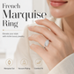 💍 50% DE RÉDUCTION! ✨ Bague Marquise Radieuse – Cuivre & zircon, taille marquise brillante – Élégance française pour un quotidien chic 💎