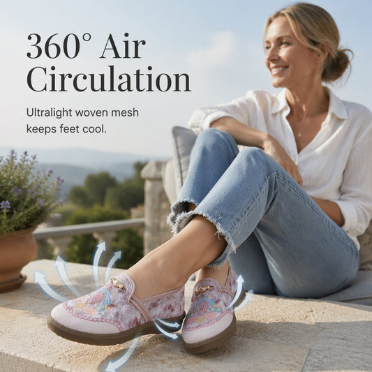 👟 50% DE RÉDUCTION! 🌸 Mocassins Respirants en Tissu pour Femme – Légers, confortables & polyvalents – Parfaits pour le quotidien, le bureau et les sorties ☀️