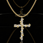 ✝️ 50% DE RÉDUCTION! ✨ Collier Croix Radieux – Cuivre & zircon, chaîne torsadée & éclat pétale – Un bijou élégant pour le quotidien 💎