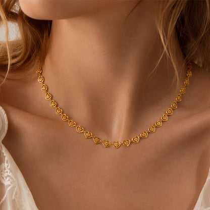 💝 50% DE RÉDUCTION! ✨ Collier Cœur Radieux – Acier inoxydable, cœur ajouré & finition polie – Un bijou élégant pour le quotidien 💎