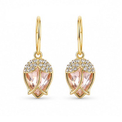 🌹 ACHETEZ 2, OBTENEZ 1 GRATUIT! 💎 Boucles d'Oreilles Créoles Bouton de Rose – Alliage léger, strass brillants & design élégant – Parfaites pour un quotidien chic ✨