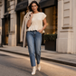 👚 50% DE RÉDUCTION! ☀️ Haut froncé à manches courtes – Coupe décontractée, léger & facile à porter – Parfait pour un look estival au quotidien 🌸