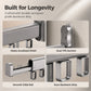 🧺 50% DE RÉDUCTION! 🚿 Séchoir à Linge Rétractable – Alliage aluminium, ventouse TPE & pliage 90° – Gain de place pour salle de bain et balcon ✨