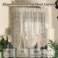 🏠 50% DE RÉDUCTION! 🌸 Voilage Brodé Floral à Nouer – Transparent, élégant & facile à accrocher – Parfait pour une touche romantique dans votre intérieur ✨