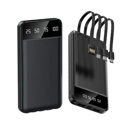 🔋 50% DE RÉDUCTION! ⚡ Batterie Externe 30 000 mAh – 4 câbles intégrés, affichage numérique & lithium-polymère – Idéale pour le voyage et le quotidien 📱