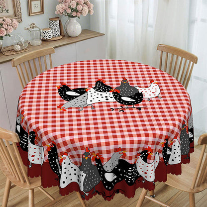 🐓 50% DE RÉDUCTION! 🍽️ Nappe à Carreaux Rouges avec Motif Coq – Polyester, résistante & style rustique – Parfaite pour repas de famille et décorations champêtres ✨