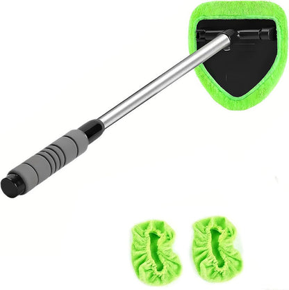 🚗 50% DE RÉDUCTION! 🧽 Kit nettoyage pare-brise – Manche télescopique & tête 180° ✨