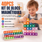 🔤 50% DE RÉDUCTION! 🧲 40 blocs magnétiques 360° – Lettres & chiffres, éveil créatif ✨